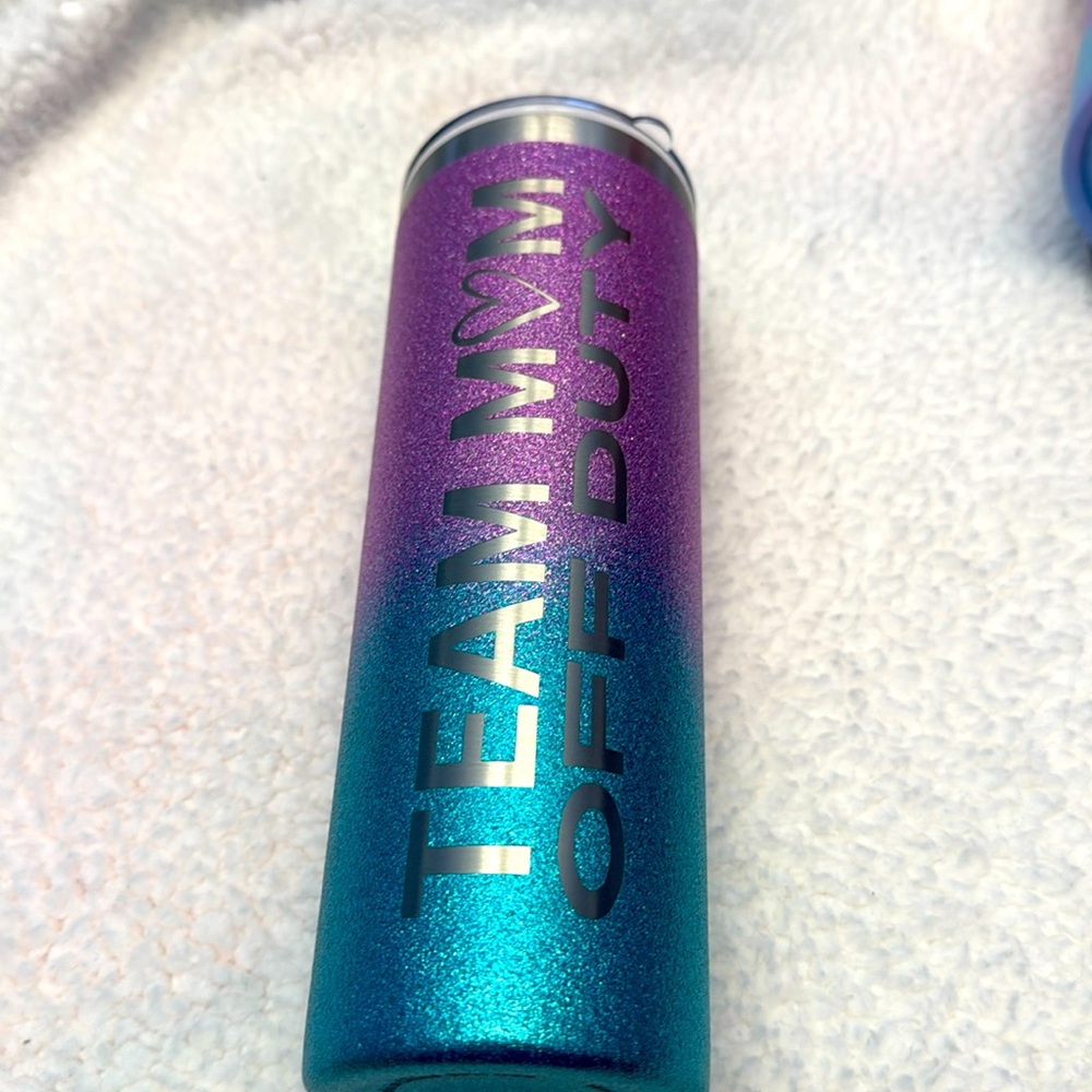 Cheer Team Mom Glitter Skinny Tumbler, BNIB